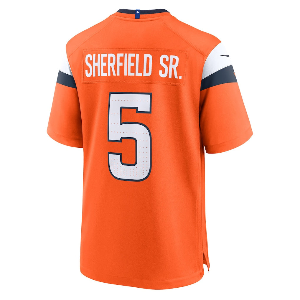 Tlead D.Broncos #5 Trent Sherfield Sr. Orange Team Game Jersey