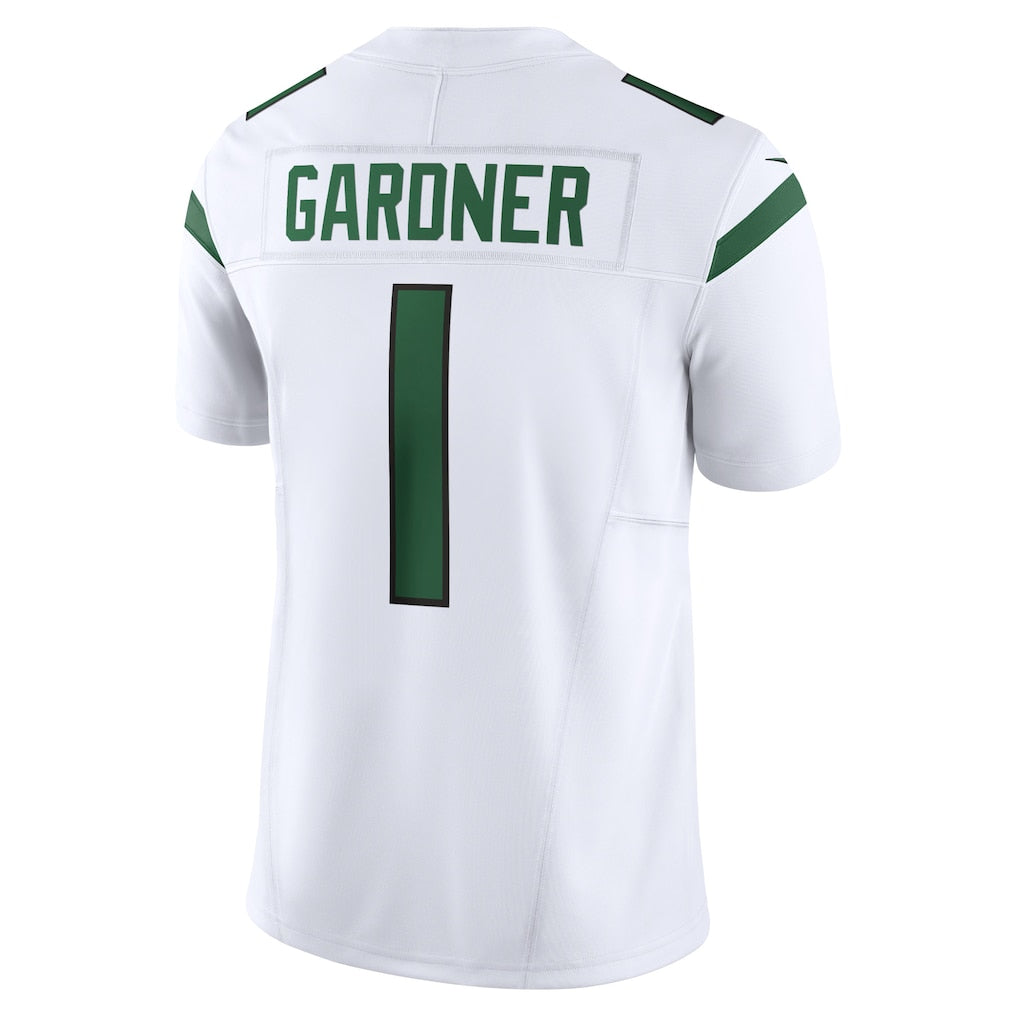 Tlead NY.Jets #1 Ahmad Sauce Gardner White Vapor F.U.S.E. Limited Jersey