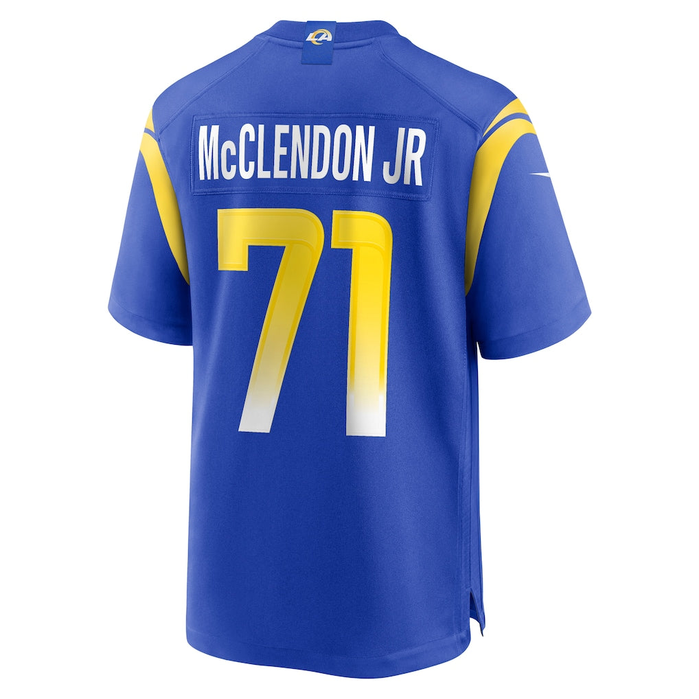 Tlead LA.Rams #71 Warren McClendon Jr. Royal Team Game Jersey
