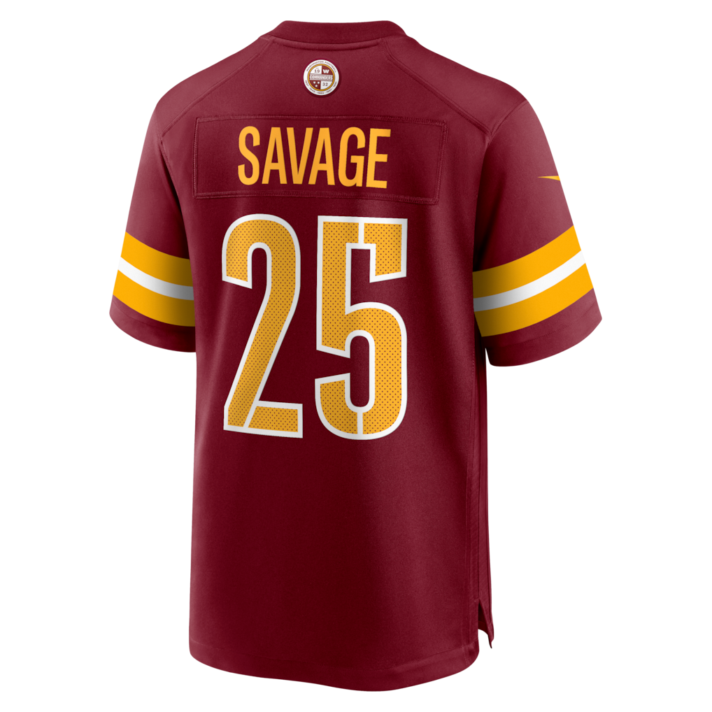 Tlead W.Commanders #25 Darnell Savage Burgundy Team Game Jersey