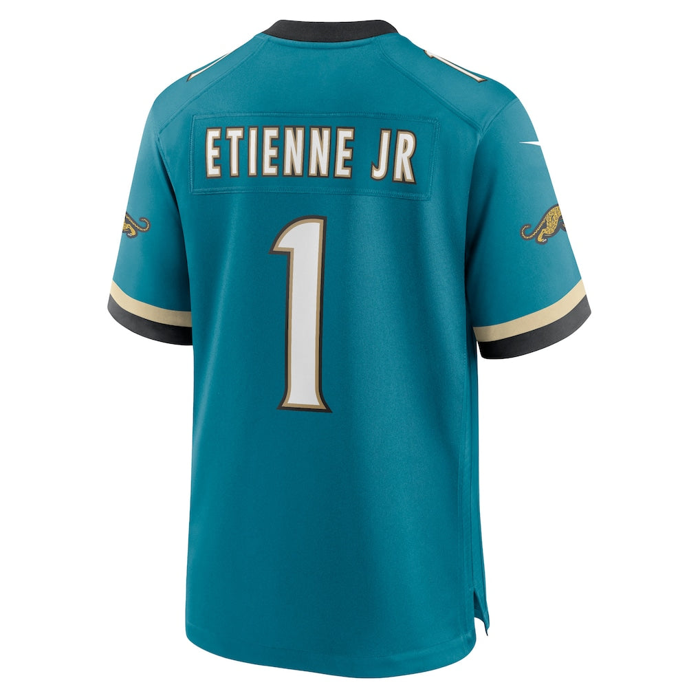 Tlead J.Jaguars #1 Travis Etienne Jr Teal Prowler Throwback Player Game Jersey
