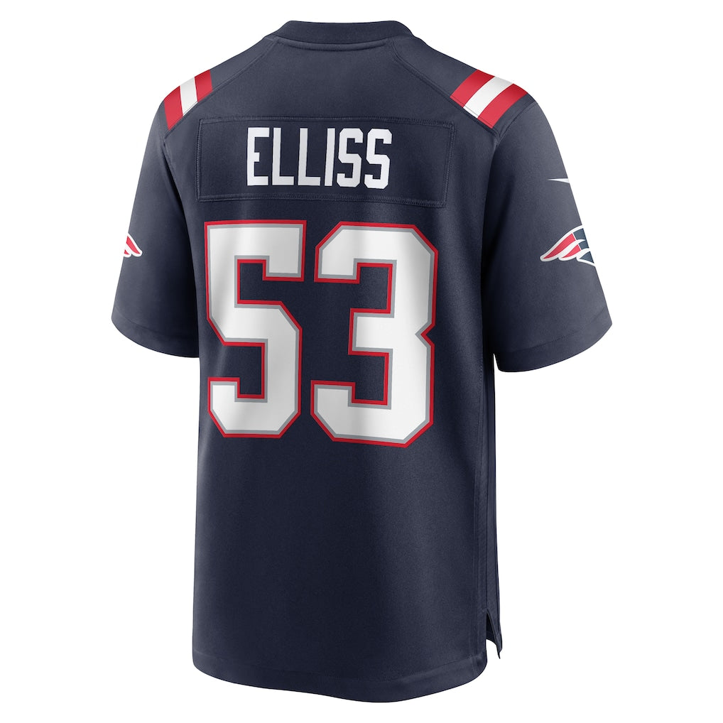 Tlead NE.Patriots #53 Christian Elliss Navy Game Retired Player Jersey