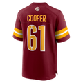 Tlead W.Commanders #61 Tyler Cooper Burgundy Team Game Jersey