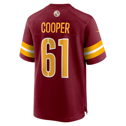 Tlead W.Commanders #61 Tyler Cooper Burgundy Team Game Jersey