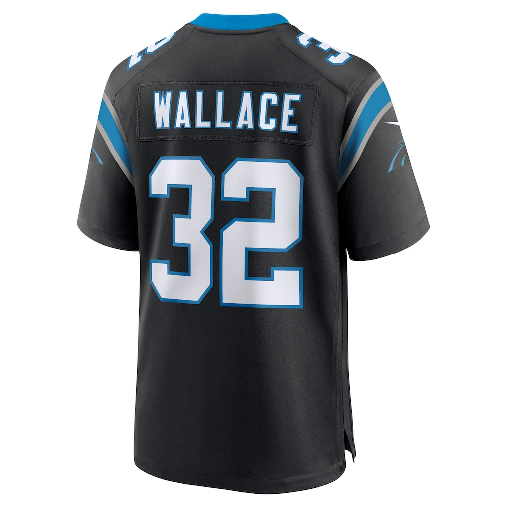 Tlead C.Panthers #32 Trevin Wallace Black Team Game Jersey