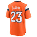 Tlead D.Broncos #23 Jahdae Barron Orange 2025 NFL Draft First Round Pick Game Jersey