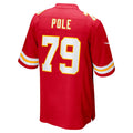 Tlead KC.Chiefs #79 Esa Pole Red Team Game Jersey