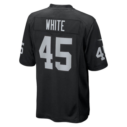 Tlead LV.Raiders #45 Devin White Black Team Game Jersey