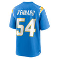 Tlead LA.Chargers #54 Kyle Kennard Powder Blue Team Game Jersey