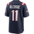 Tlead NE.Patriots #11 Drew Bledsoe Navy Game Retired Player Jersey