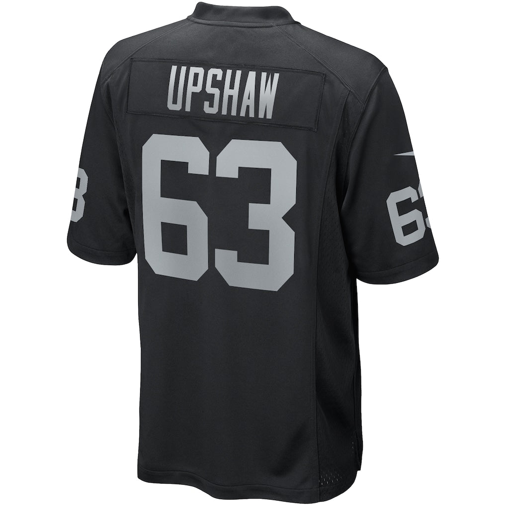 Tlead LV.Raiders #63 Gene Upshaw Black Game Retired Player Jersey