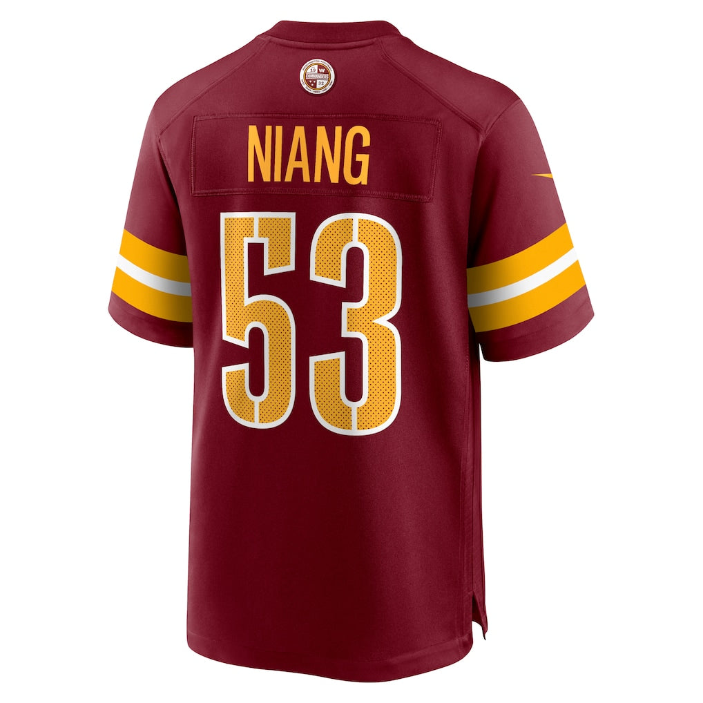 Tlead W.Commanders #53 Lucas Niang Burgundy Team Game Jersey