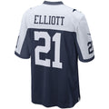 Tlead D.Cowboys #21 Ezekiel Elliott Navy Game Team Jersey