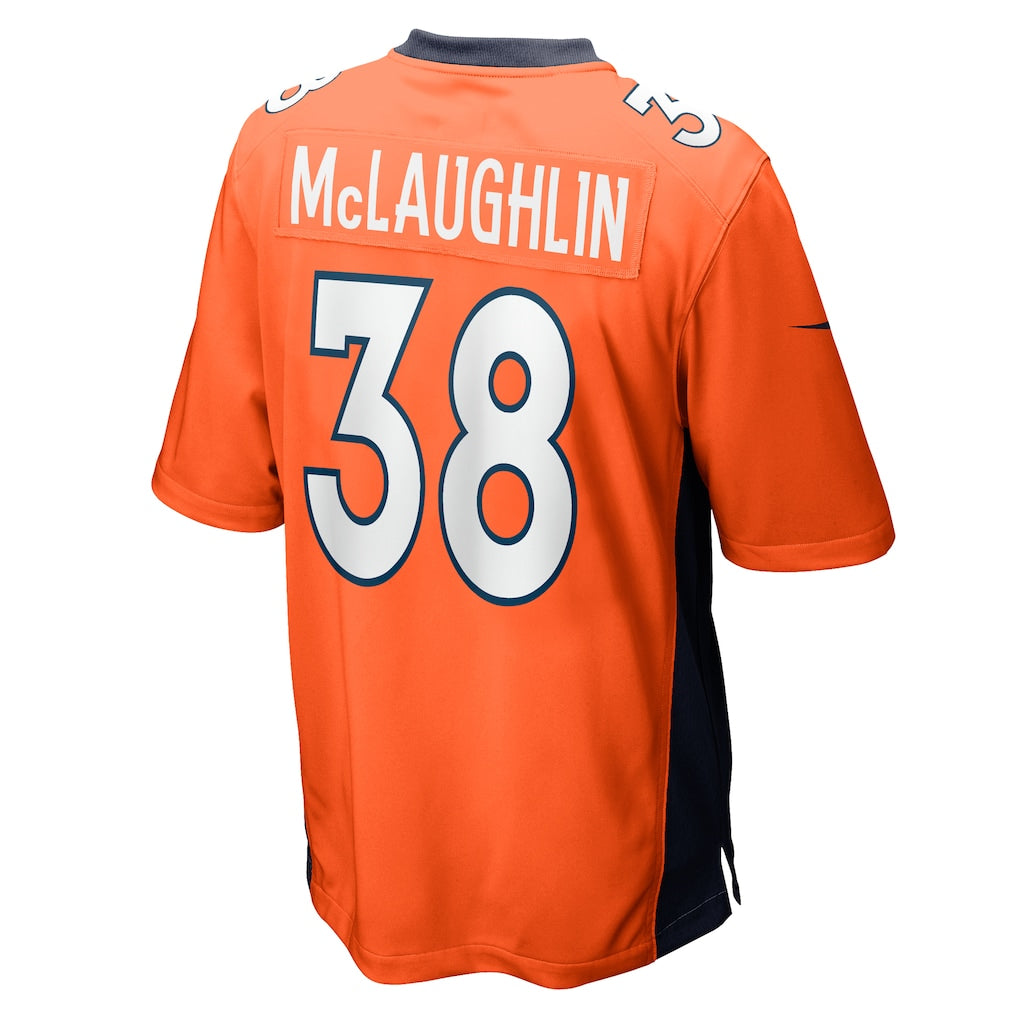 Tlead D.Broncos #38 Jaleel McLaughlin Orange Game Jersey