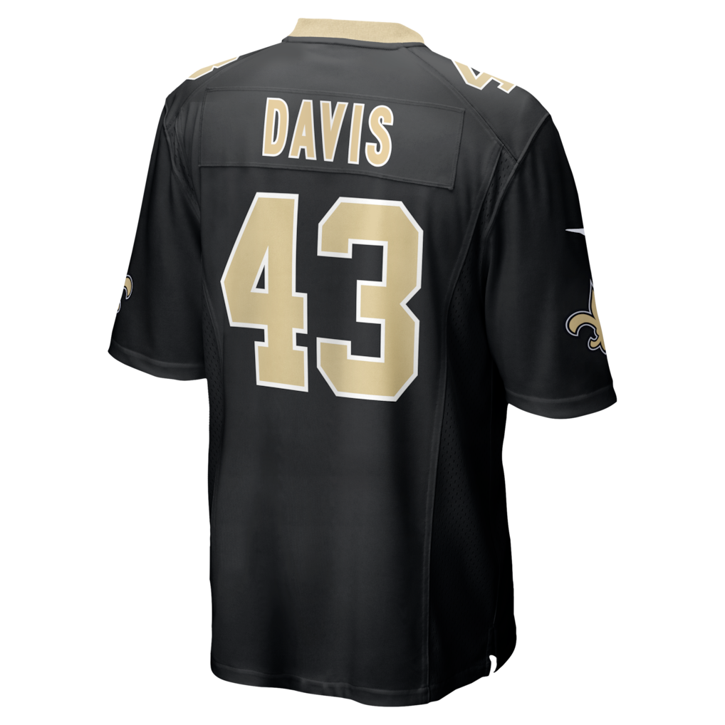 Tlead NO.Saints #43 Michael Davis Black Team Game Jersey