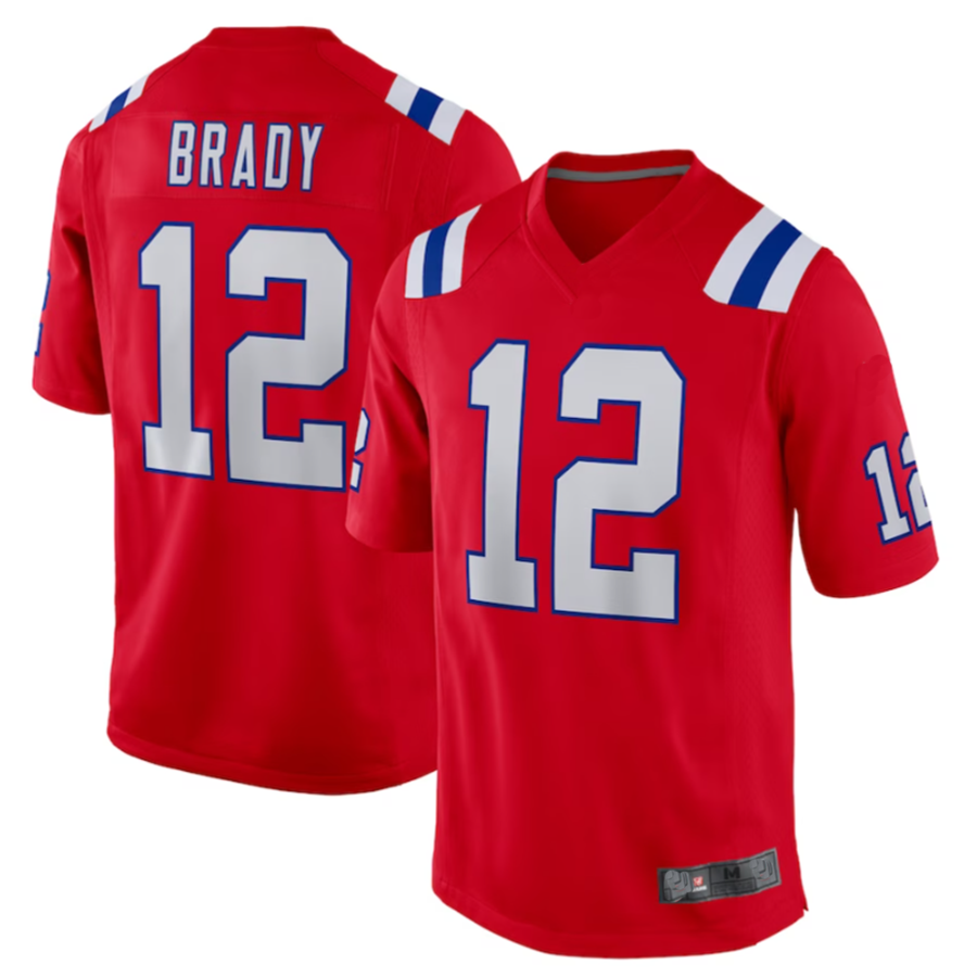 Tlead NE.Patriots #12 Tom Brady Player Red Game Stitched Jerseys