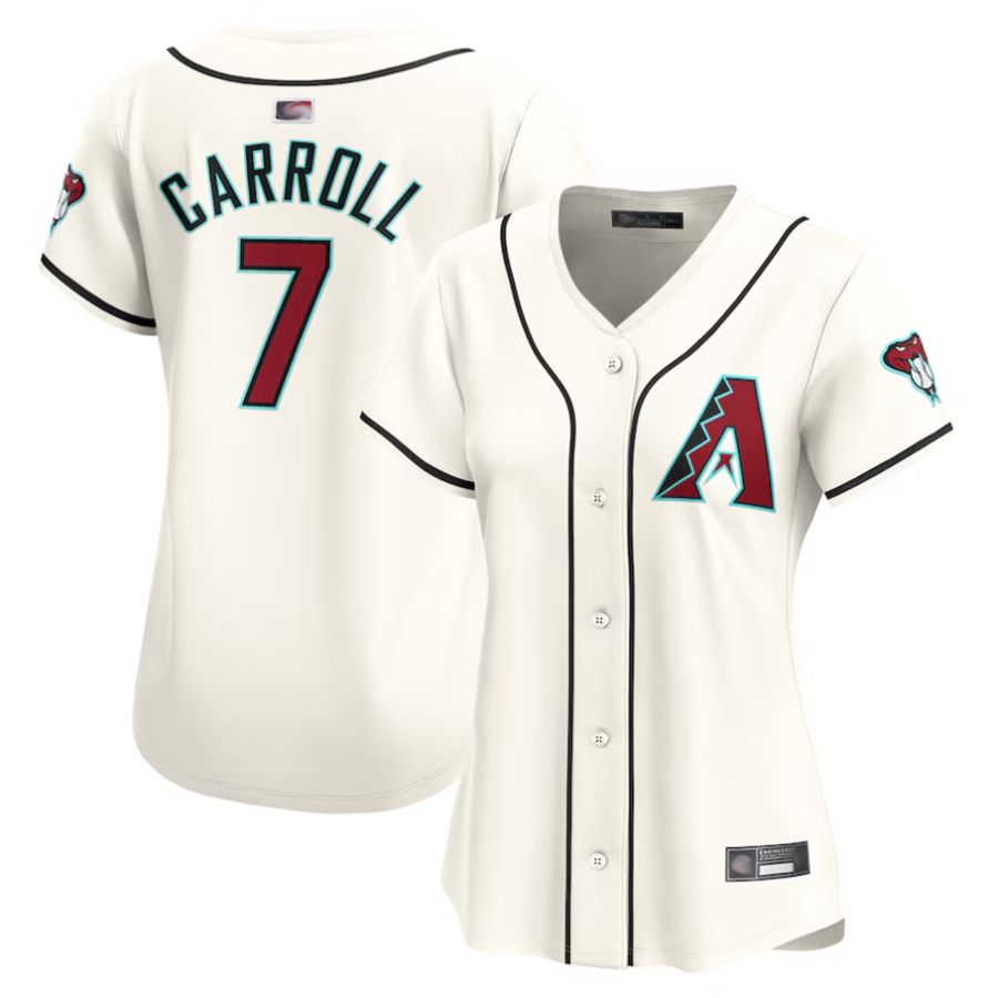 Tlead A.Diamondbacks #7 Corbin Carroll Player Cream Home Limited Personalized Stitched Jerseys