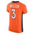 Tlead D.Broncos #3 Russell Wilson Orange Vapor Elite Jersey