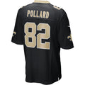 Tlead NO.Saints #82 Bob Pollard Black Game Retired Player Jersey