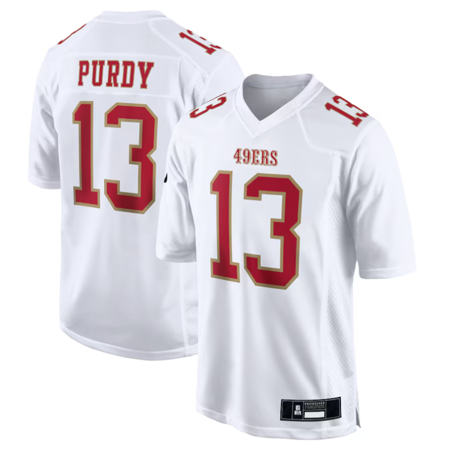 Tlead SF.49ers #13 Brock Purdy Player Tundra White Fashion Game Stitched Jerseys