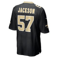 Tlead NO.Saints #57 Rickey Jackson Black Retired Player Jersey