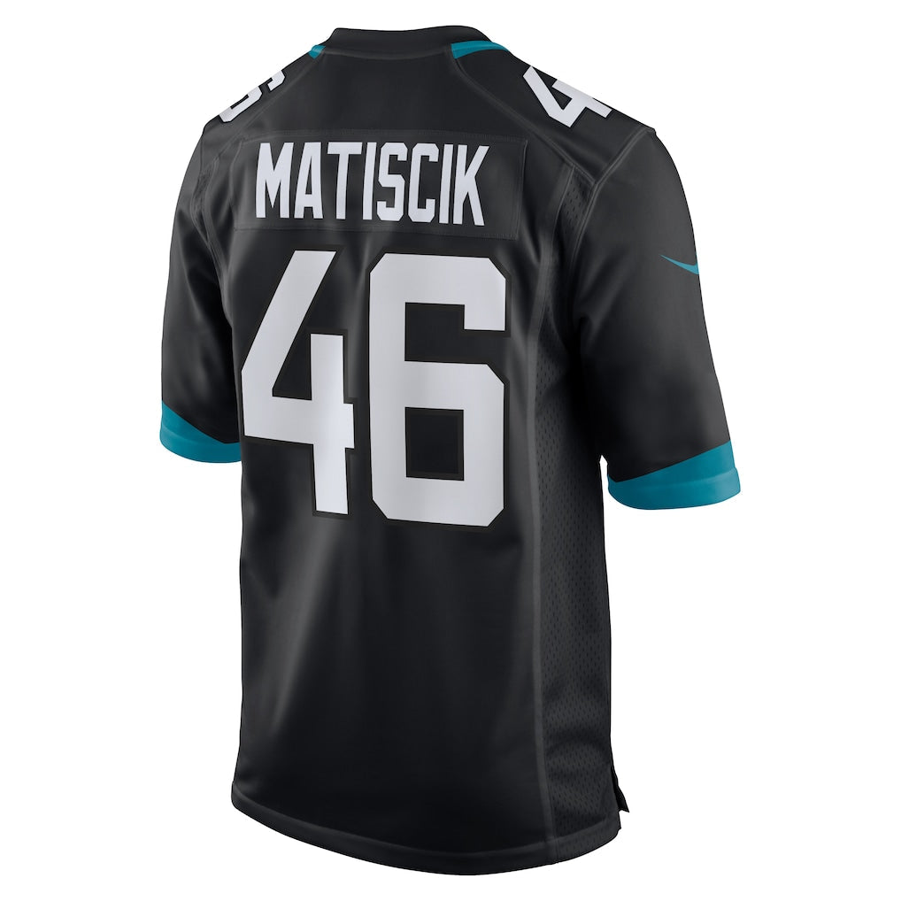 Tlead J.Jaguars #46 Ross Matiscik Black Alternate Game Jersey