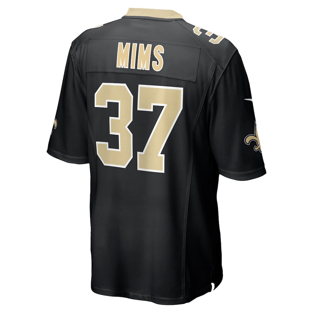 Tlead NO.Saints #37 Jordan Mims Black Team Game Jersey