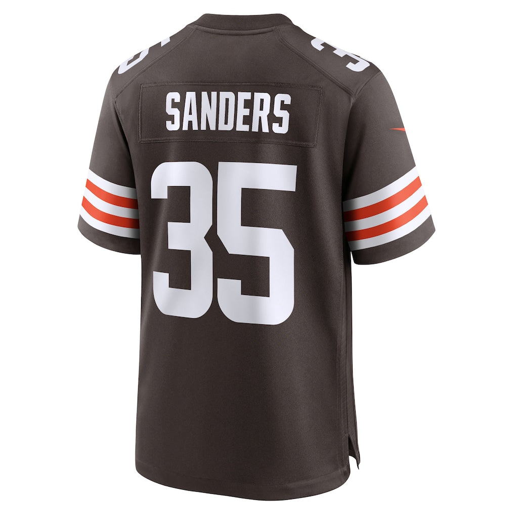 Tlead C.Browns #35 Raheim Sanders Brown Team Game Jersey