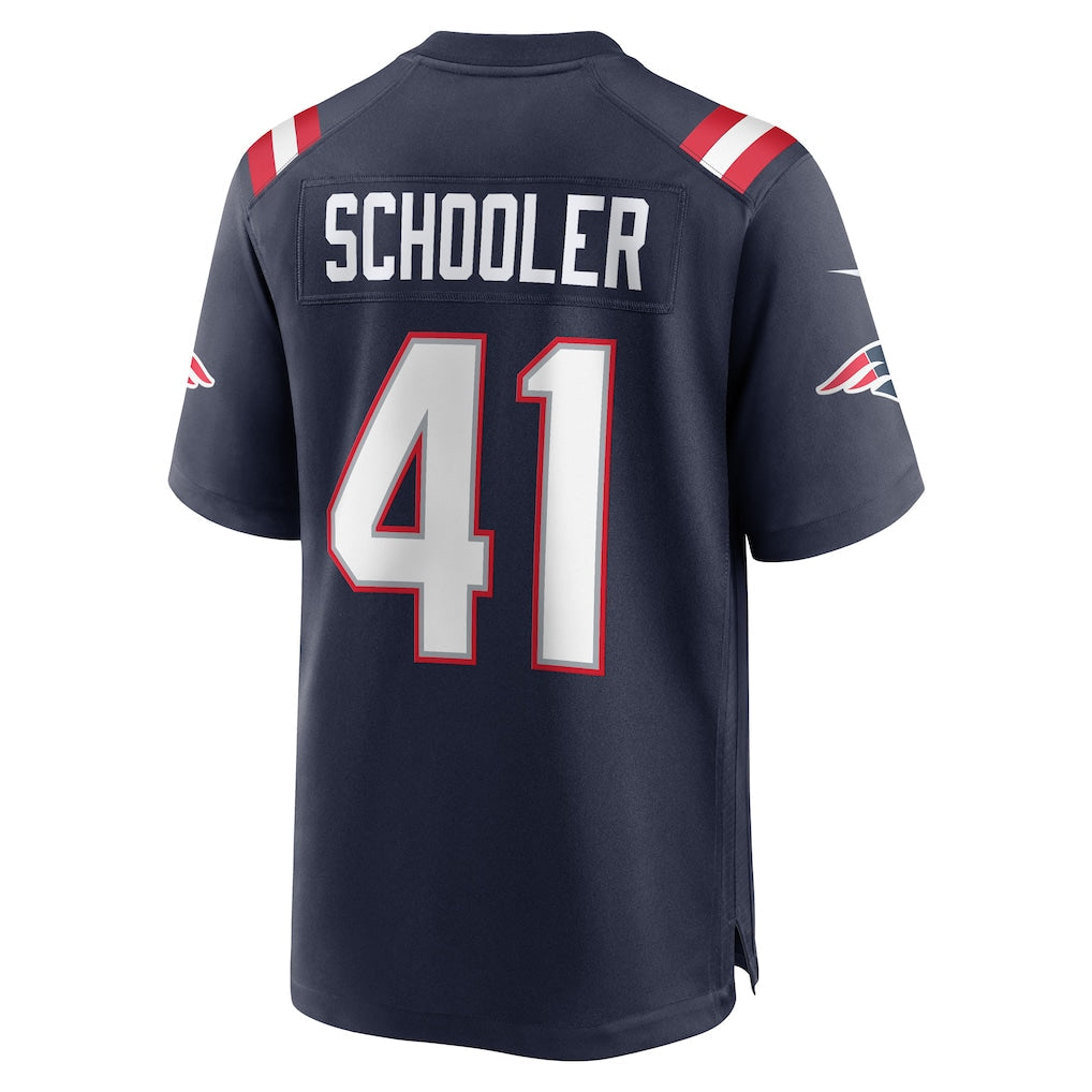 Tlead NE.Patriots #41 Brenden Schooler Navy Game Player Jersey