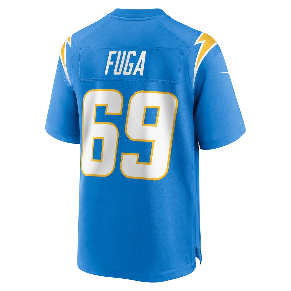 Tlead LA.Chargers #69 Josh Fuga Powder Blue Team Game Jersey
