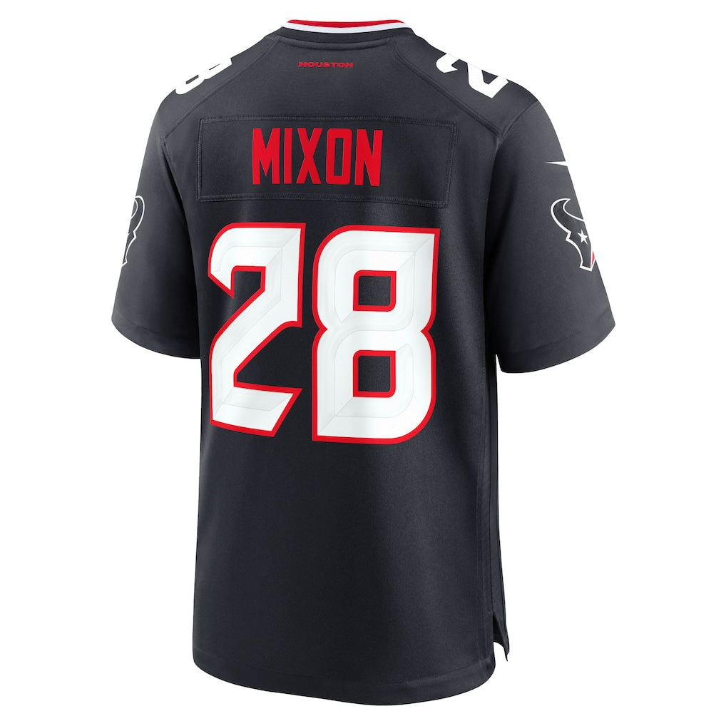 Tlead H.Texans #28 Joe Mixon Navy Game Jersey