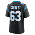 Tlead C.Panthers #63 Austin Corbett Black Team Game Jersey