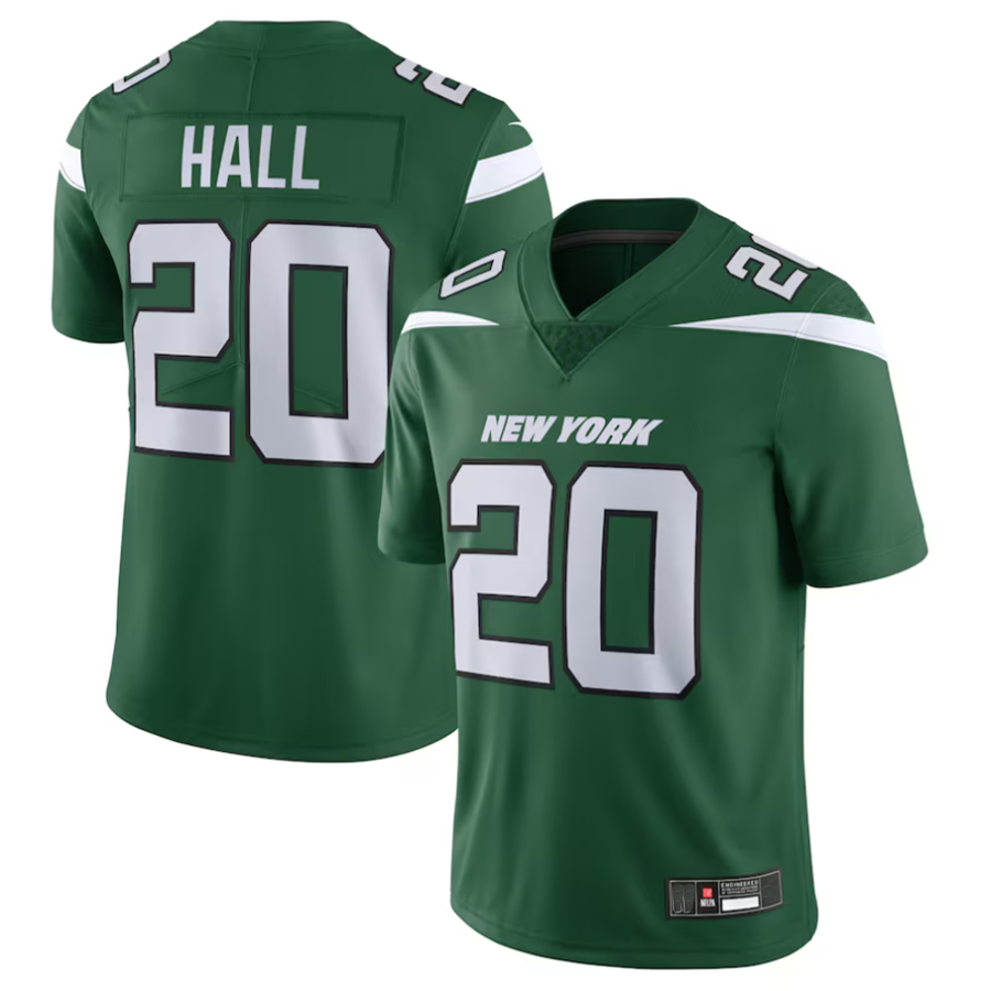 Tlead #20 Breece Hall Player NY.Jets Gotham Green Vapor Untouchable Limited Stitched Jerseys