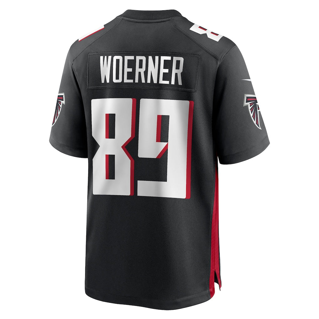 Tlead A.Falcons #89 Charlie Woerner Black Team Game Jersey