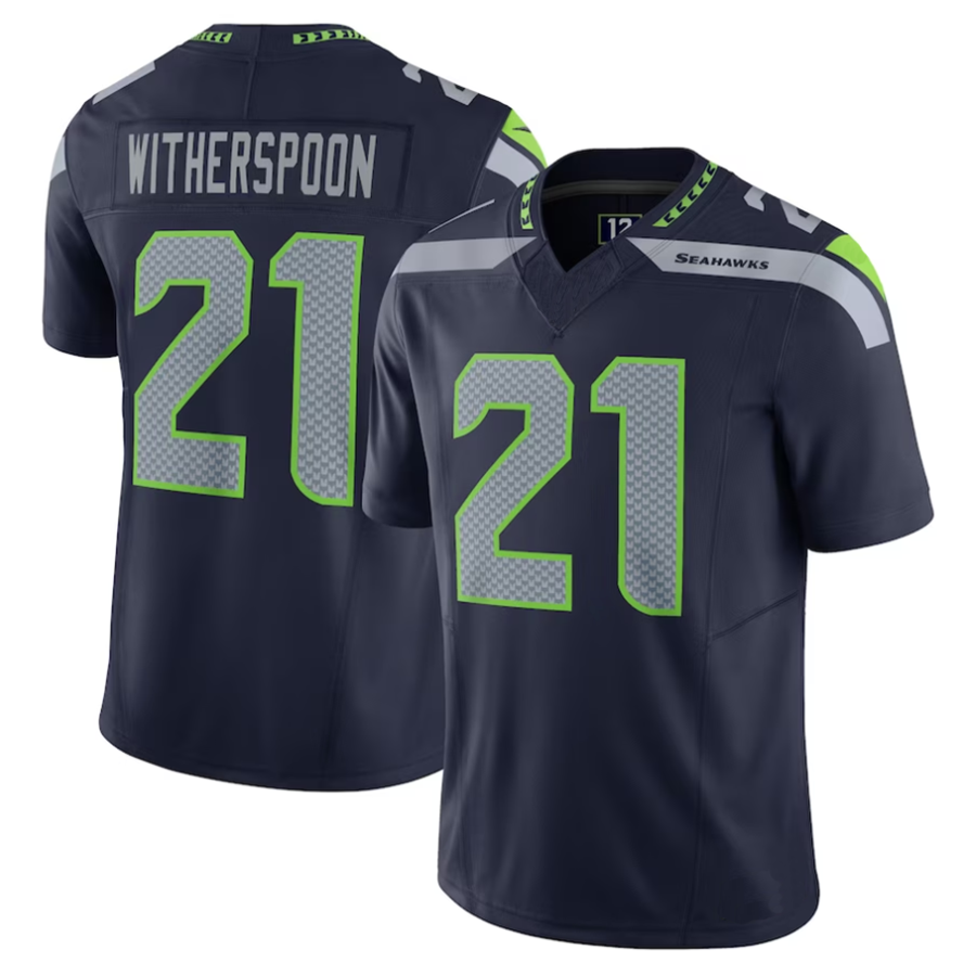 Tlead S.Seahawks #21 Devon Witherspoon Player Navy Vapor F.U.S.E. Limited Stitched Jerseys