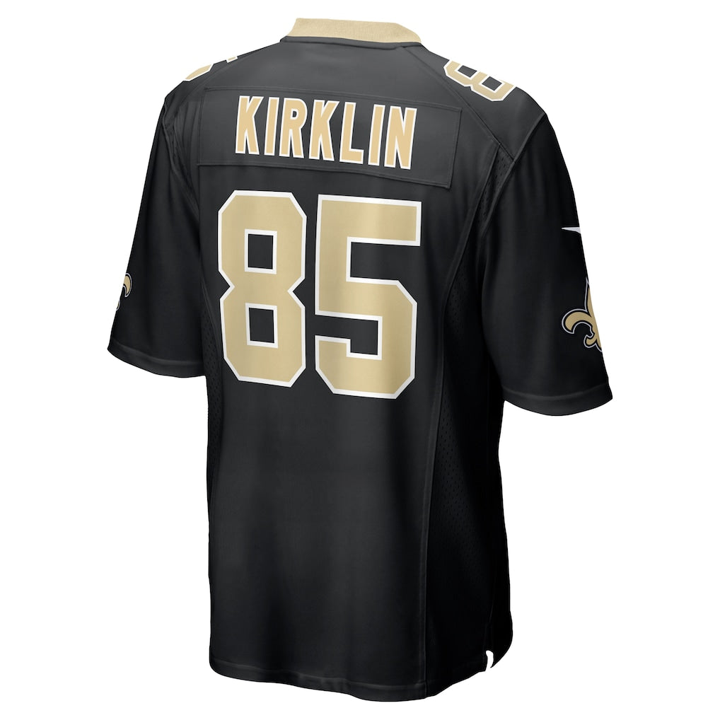 Tlead NO.Saints #85 Jontre Kirklin Black Team Game Jersey