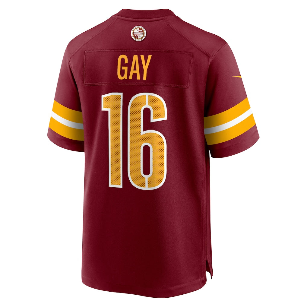 Tlead W.Commanders #16 Matt Gay Burgundy Team Game Jersey