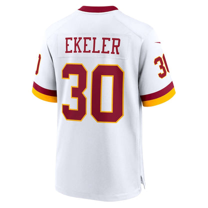 Tlead W.Commanders #30 Austin Ekeler White Game Super Bowl Era Jersey
