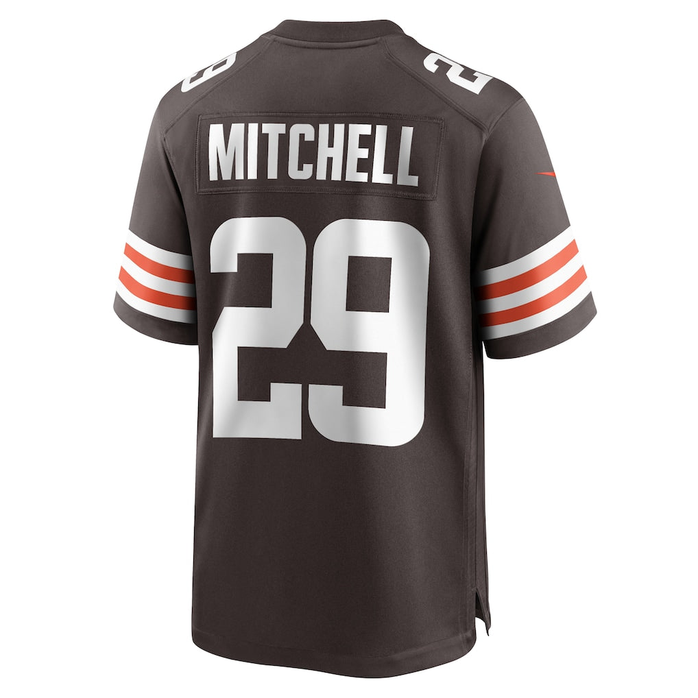 Tlead C.Browns #29 Cameron Mitchell Brown Team Game Jersey