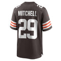 Tlead C.Browns #29 Cameron Mitchell Brown Team Game Jersey