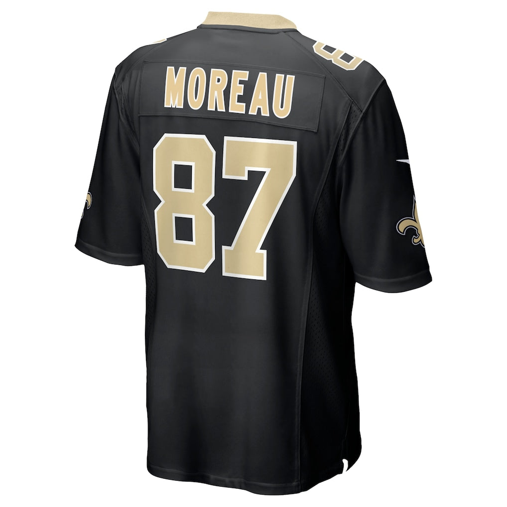 Tlead NO.Saints #87 Foster Moreau Black Game Jersey