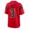 Tlead H.Texans #3 Tank Dell Red Alternate Game Jersey