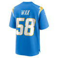 Tlead LA.Chargers #58 Marlowe Wax Powder Blue Team Game Jersey