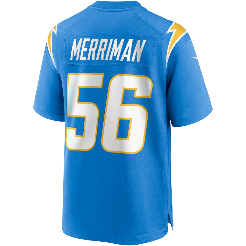 Tlead LA.Chargers #56 Shawne Merriman Powder Blue Game Retired Player Jersey