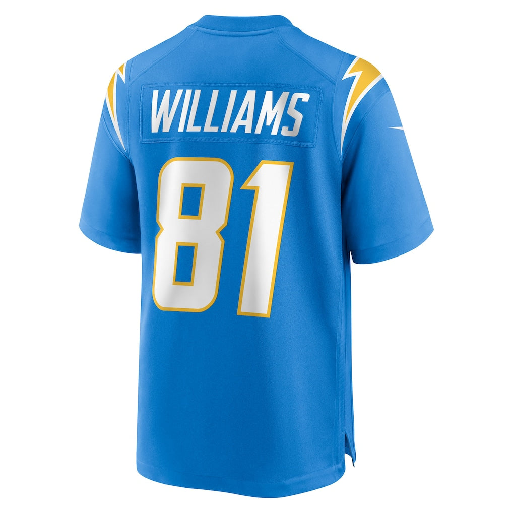 Tlead LA.Chargers #81 Mike Williams Powder Blue Team Game Jersey