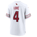 Tlead A.Cardinals #4 Jeremiyah Love White Game Player Stitched Jerseys