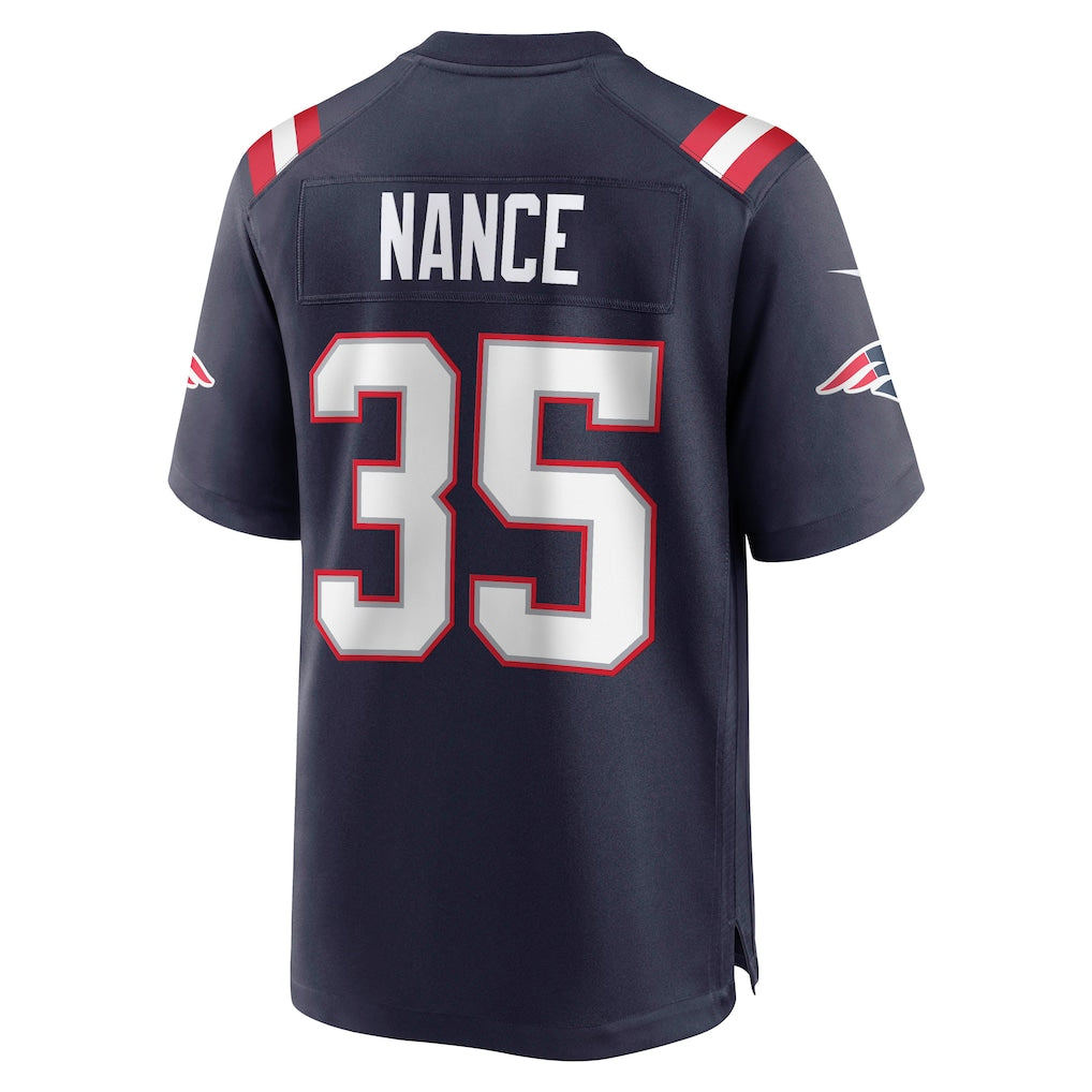 Tlead NE.Patriots #35 Jim Nance Navy Retired Player Jersey