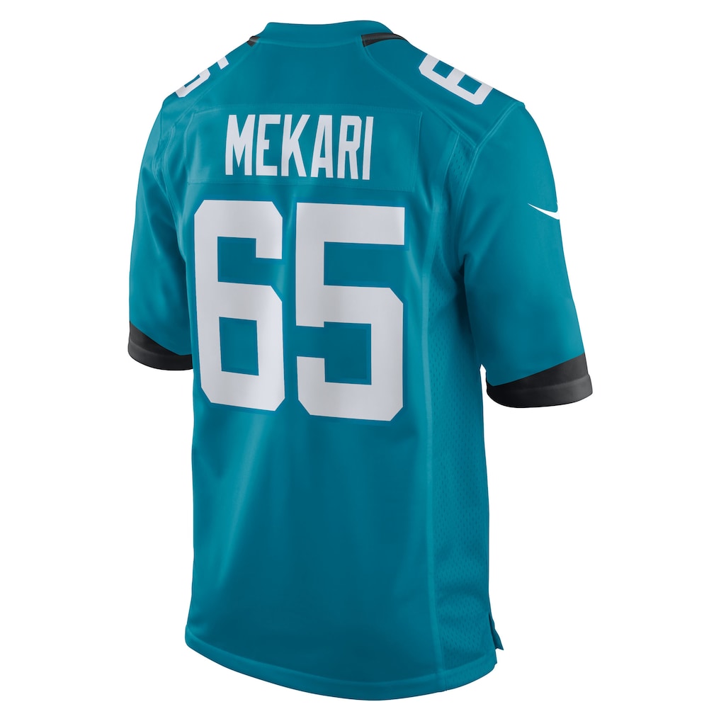 Tlead J.Jaguars #65 Patrick Mekari Teal Team Game Jersey