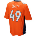 Tlead D.Broncos #49 Dennis Smith Orange Retired Player Alternate Game Jersey