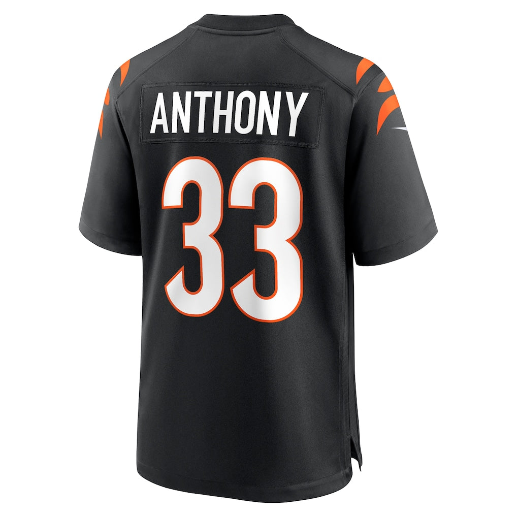 Tlead C.Bengals #33 Daijahn Anthony Black Game Jersey